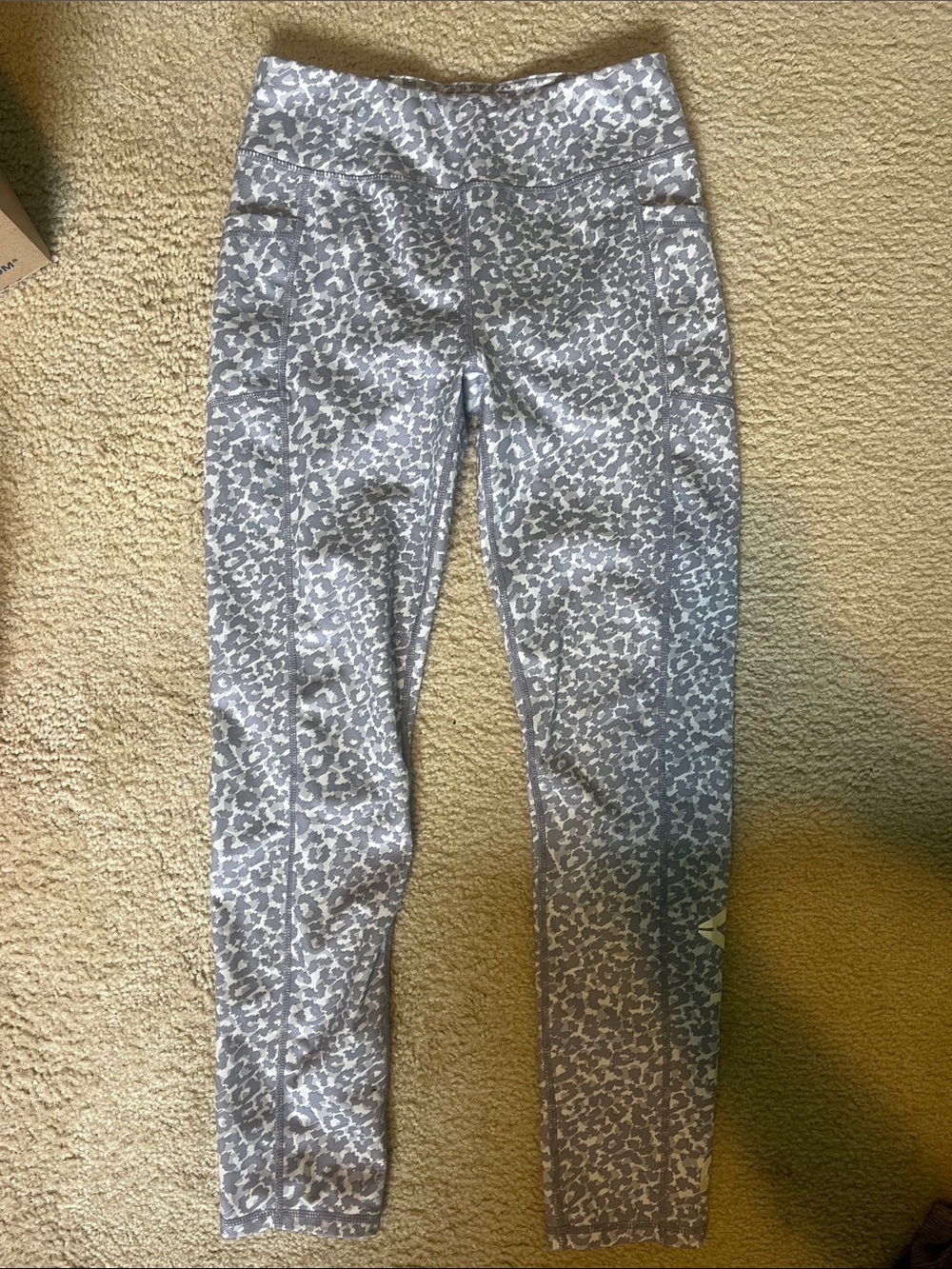 Reebok Girls Lavender Leopard Print Leggings